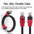 thumbnail image 4 of Cable de red Cable Plano CAT6 Lan Ethernet Diseño Red RJ45 para Router (5 m) FLhrweasw El nuevo, 4 of 6