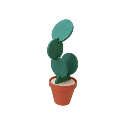 VICOODA DIY Creative Artificial Cactus Coaster Set of 6 Pieces with Flowerpot Holder for Drinks Novelty Gift for Home Office Bar Decor Party Festival Weeding