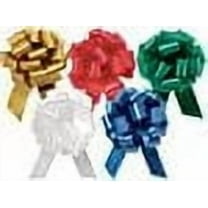 A1 Bakery Supplies Christmas Assorted Flora Satin Pull Bows, 5.5 Inch 20 Loops, 10-Pack
