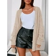 thumbnail image 4 of PRETTYGARDEN Womens Oversized Cable Knit Cardigan Fall Fashion Long Sleeve Open Front Chunky Sweaters Winter Coats, 4 of 10