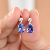 Tanzanite Earrings in Sterling Silver, Tanzanite Jewelry, December Birthstone, Gift for Women