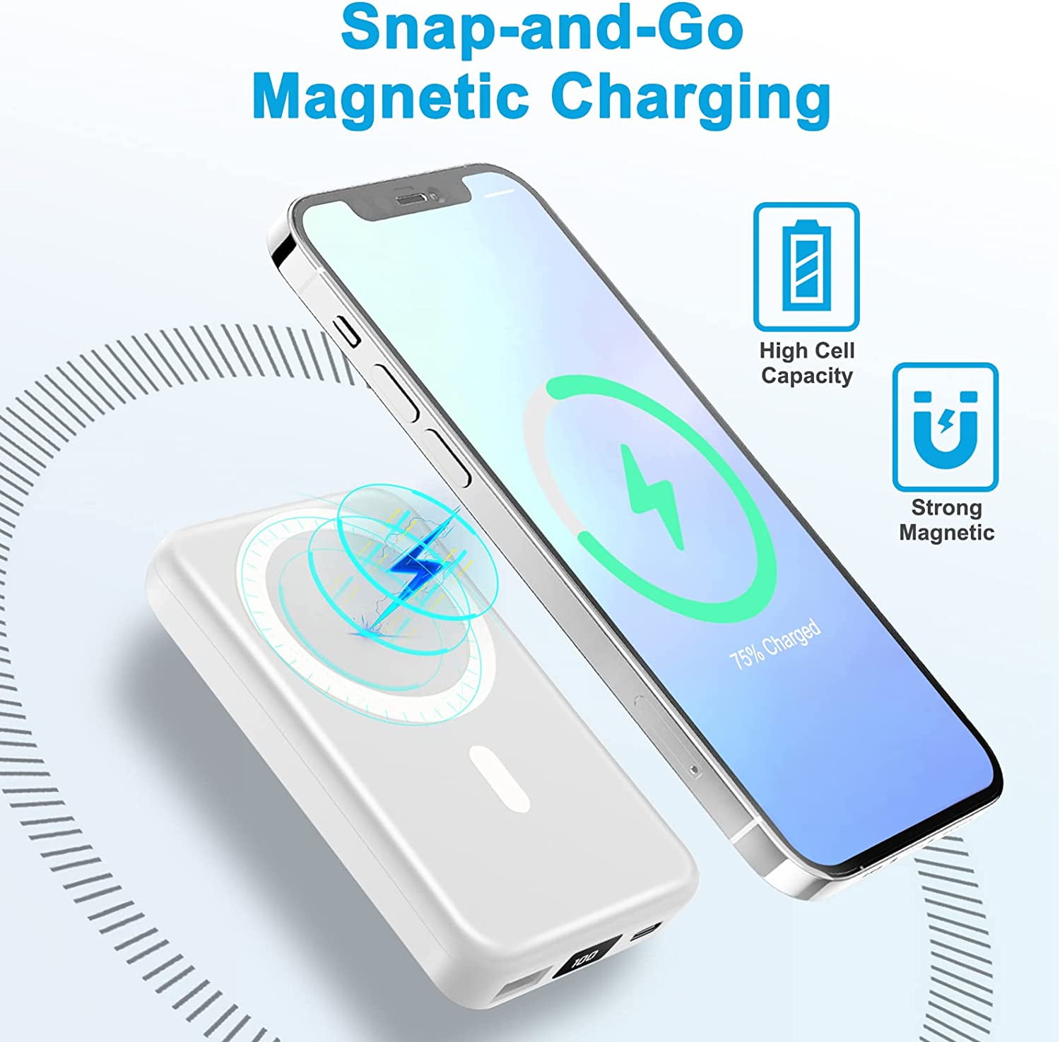 Buy Wholesale China Magsafe Magnetic Charging Battery Pack Wireless 20000mah  Large Capacity Folding Fast Charging Mobile Power Wholesale Original Logo & Power  Bank at USD 3.9