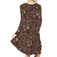 thumbnail image 2 of Mengpipi Women's T-Shirt Dresses Long Sleeve Plain Flowy Women Midi Dress with Pocket S-2XL, 2 of 9