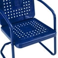 thumbnail image 6 of Crosley Furniture Bates 3 Piece Outdoor Metal Bistro Set in Navy, 6 of 15