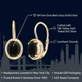 thumbnail image 2 of Gem Stone King 4.00 Cttw Black Onyx Dangle Earrings for Women | 18K Yellow Gold Plated Silver | Gemstone Birthstone | Oval 9X7MM | Fine Jewelry Gifts for Her Mom Women Wife, 2 of 4