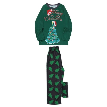

Daqian Family Matching Pajamas Christmas Fashion Long Sleeves Child Printed Top+Pants Family Matching Pajamas Set Family Christmas Pajamas Clearance Green 4Y(4Y)