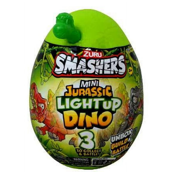 ZURU Smashers Series 1 Light Up Dino Green MINI Mystery Egg, Novelty & Gag Toys for Kids