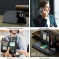 thumbnail image 3 of Mantto Case for iPhone 16 Pro Max with Card Holder, Retro PU Leather RFID Blocking Credit Card Slots Double Magnetic Clasp Flip Kickstand Shockproof Phone Cover for iPhone 16 Pro Max,Black, 3 of 9