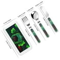 thumbnail image 2 of Saiise Pikmin Print 3 Piece Cutlery Set – Metal, Reusable Children's Knife, Fork & Spoon, Kids-Size, Made from Food-Safe Stainless Steel & ABS Plastic, 2 of 8
