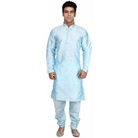 

Royal Men s Jacquard Kurta Pyjama Set (ROYAL_303_Blue_Large)