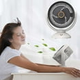 thumbnail image 2 of Desk Fans Small Quiet Electric Plug in New Circulating Fan Desktop with High Wind Power and Silent Desk Fan That Can Be Rotated Up and Down To Adjust the Electric Fan Small Desk Fan Quiet, 2 of 9