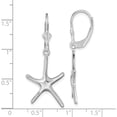 thumbnail image 4 of Sterling Silver Polished Starfish Leverback Earrings (39.92 X 16.21) Made In United States qe15572, 4 of 5