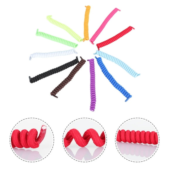 MOKKHNB Replacement Elastic Laces Shoelaces Assorted Color 11 Pairs