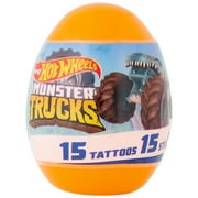 Hot Wheels Plastic Egg, Sticker, Tattoo, Orange, Easter Egg Hunt, 30 Count