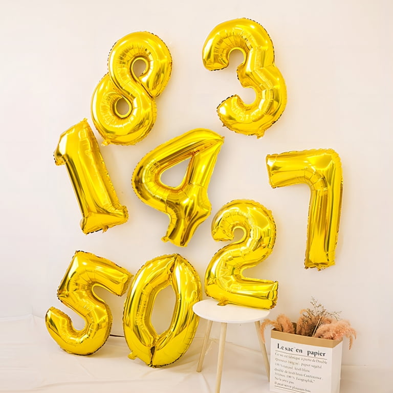 Tellpet Number 7 Balloon With Base - 40 Inch Pink Crown Balloon For Girls Birthday Party