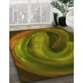 thumbnail image 2 of Ahgly Company Indoor Square Patterned Dark Yellow Green Area Rugs, 4' Square, 2 of 6