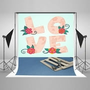 GreenDecor 5x7ft Wedding Newborn Party Backdrop Express Love Girl Friend Colorful Flower Photography Background Studio Prop