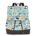 thumbnail image 1 of Disketp Dogs Mochila de Cuero para Mujer, Bolso de Espalda Antirrobo con Estilo para Viaje, Trabajo y Uso Diario, 1 of 4