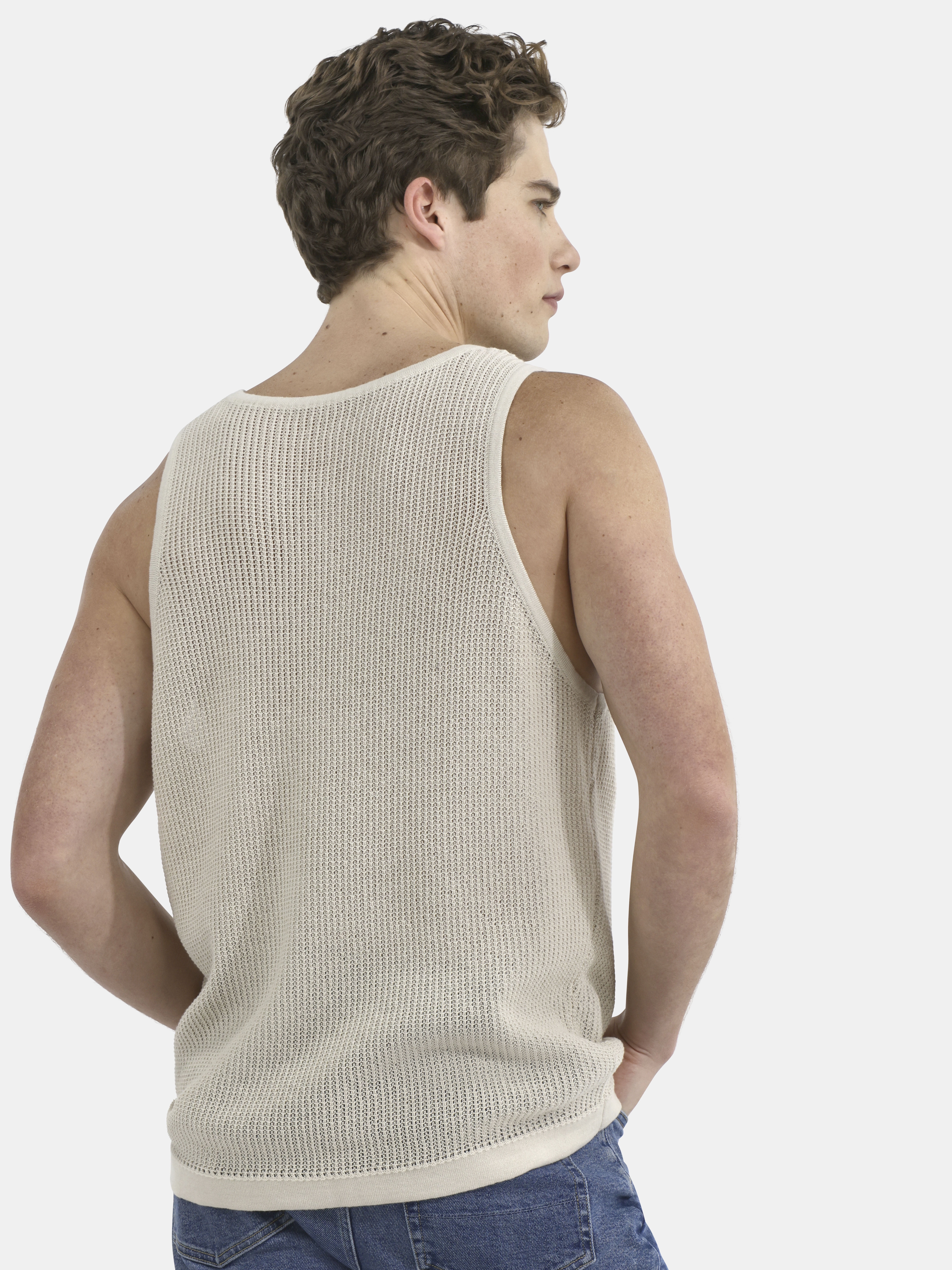 No Boundaries Mesh Stitch Sweater Tank Top, Men's and Big Men's