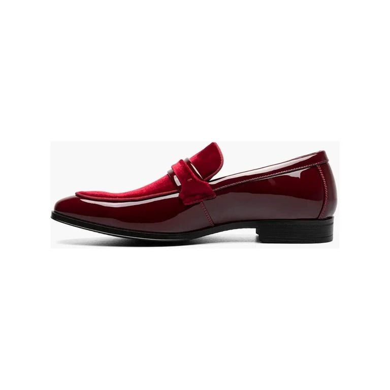 stacy adams burgundy dress shoes Spratley Moc Toe Saddle Slip On 25686-601 Size:4 - L Cobalt Linen Blend Dress ativados_22.05 formal events