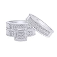 thumbnail image 2 of AFFY White Natural Diamond Engagement & Wedding Trio Bridal Ring Set In 10k White Gold (0.33 Cttw), Ring Size 11, 2 of 8