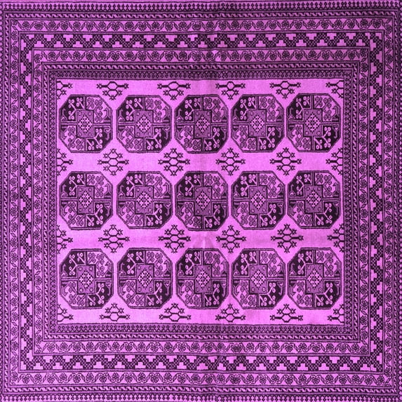 Ahgly Company Indoor Square Southwestern Purple Country Area Rugs, 4' Square