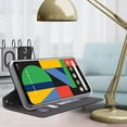 thumbnail image 4 of Case for Google Pixel 4, [Black] Infolio Wallet Credit Card Slot ID Cover, View Stand [with Wrist Strap Lanyard] for Google Pixel 4 Phone (2019), 4 of 6