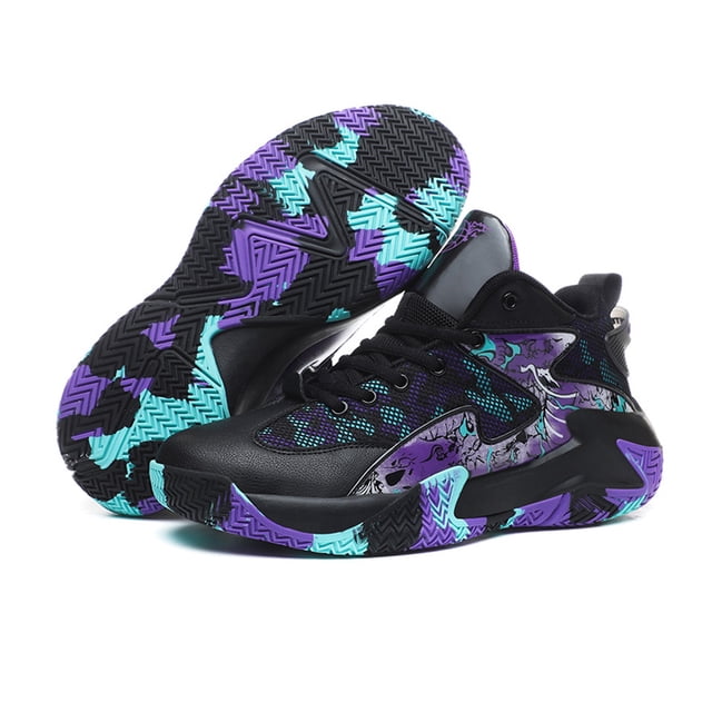 Minnieouse Zapatillas de baloncesto para hombre, zapatillas transpirables con amortiguación, entrenamiento antideslizante, parte alta, deporte Type5 NO5