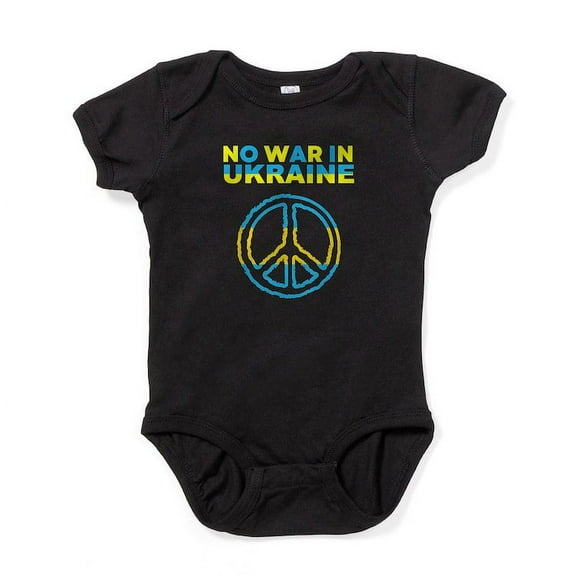 CafePress - No War In Ukraine Support American Ukrai Body Suit - Cute Infant Bodysuit Baby Romper - Size Newborn - 24 Months