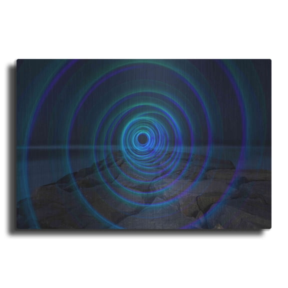 Luxe Metal Art 'Enter the Void' by Chris Moyer, Metal Wall Art, 16"x12"