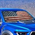 thumbnail image 2 of KUIFORTI American Flag Windshield Sun Shade for SUV, Truck, Sedan, Vintage Windshield Sunshades, Blocks Sun Visor Protector Foldable Sun Shield Keep Your Vehicle Cool, 2 of 6