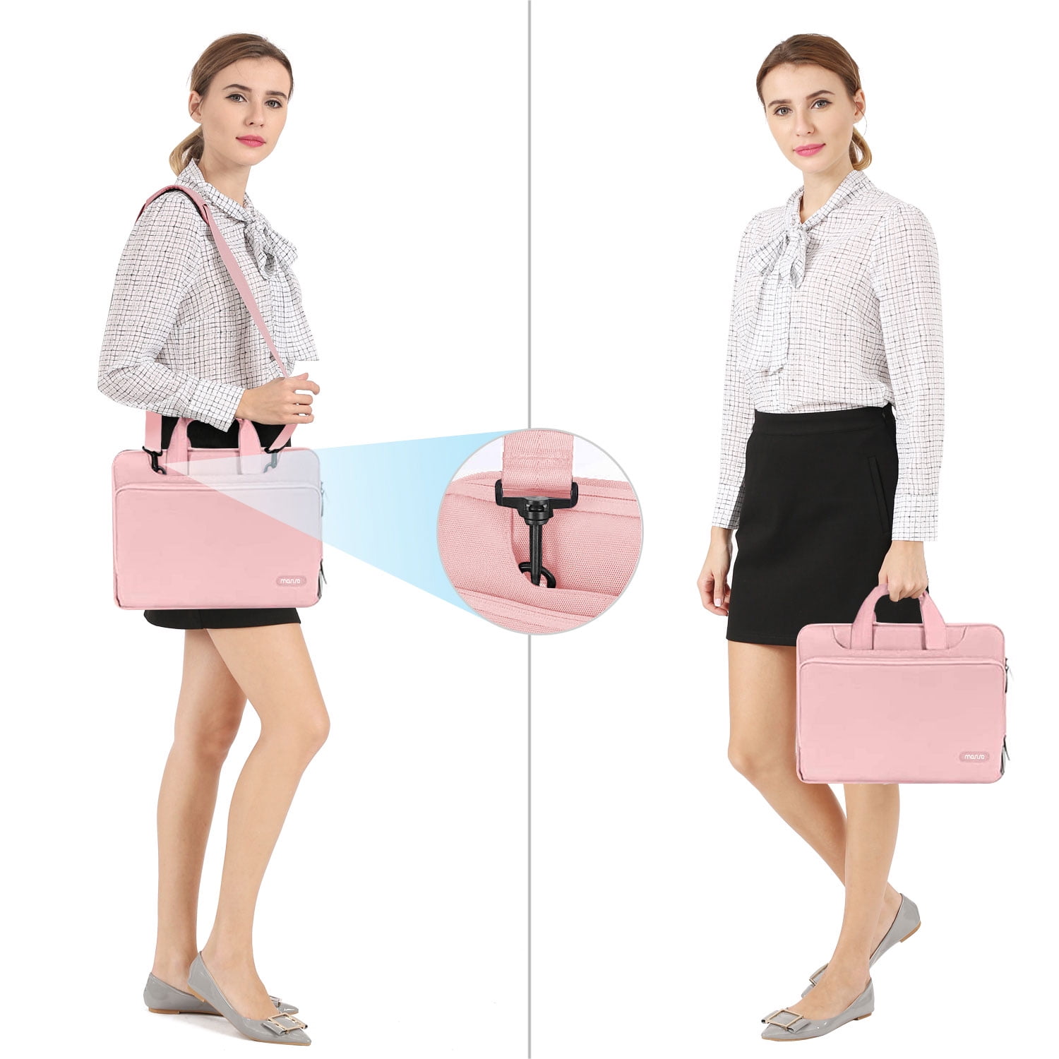 MOSISO Laptop Bag with Belt 360 Protective Laptop Shoulder Messenger Bag Case Sleeve for 15 inch 15.6 inch Notebook&MacBook Pro 16 inch 2023-2019 M2 A2780 M1 A2485 Pro/Max A2141/Pro 15 A1398