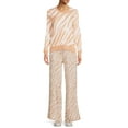 thumbnail image 4 of Time and Tru Women's Jacquard Sweater Rib Pants, 4 of 5