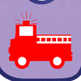 thumbnail image 4 of Inktastic Cute Red Firetruck Boys or Girls Baby Bib, 4 of 4