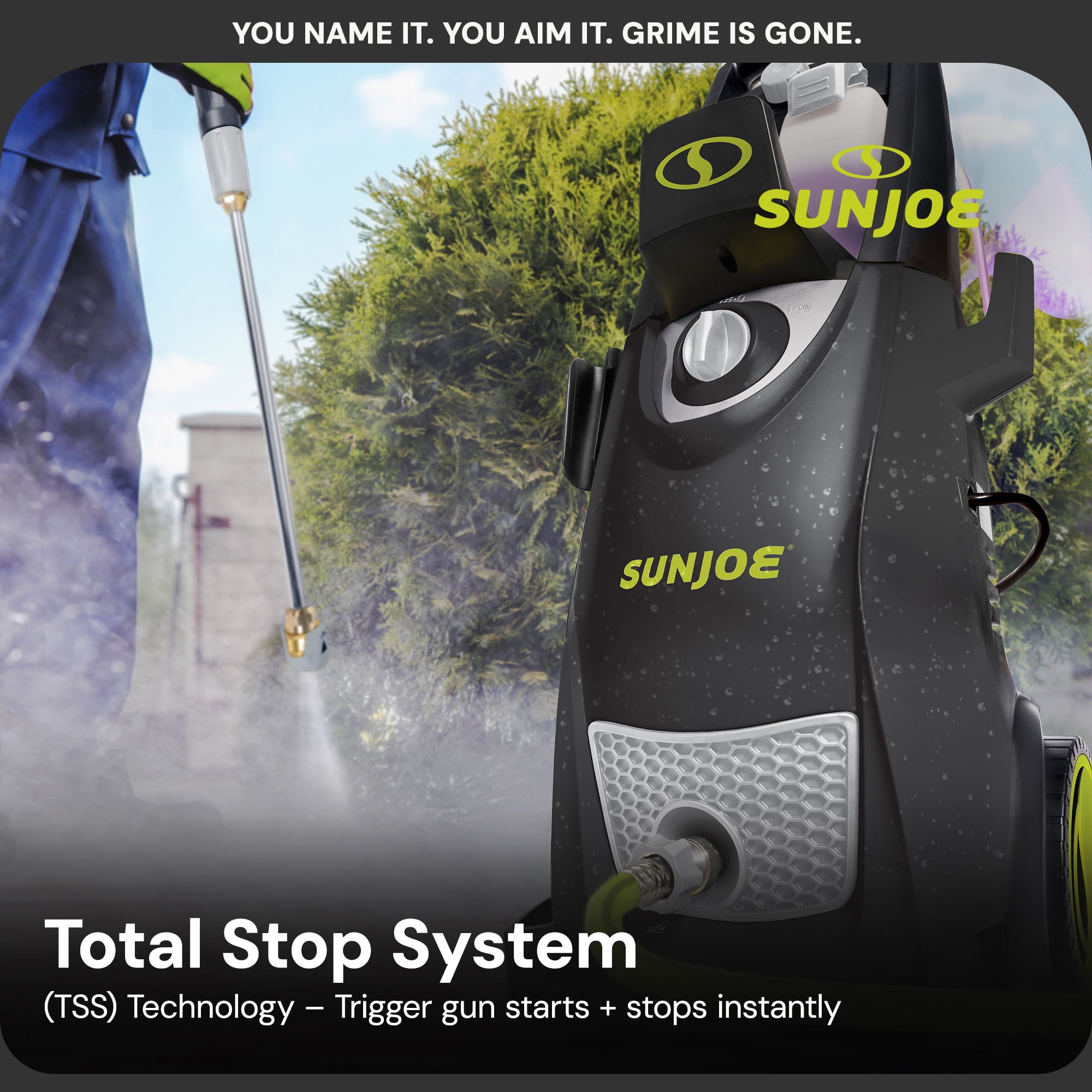 Open Box Sun Joe Electric Pressure Washer, Portable Power Washer with Wheels