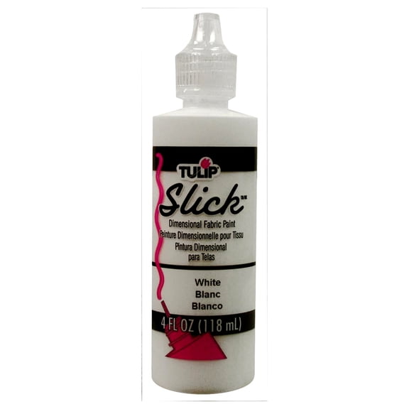 Tulip Dimensional Fabric Paint 4oz-Slick White-Multipack Of 3