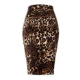 thumbnail image 4 of MixMatchy Women's Stretch Knee Length Midi Bodycon Flower Print Pencil Skirt, 4 of 5