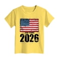 thumbnail image 4 of Staki 4th of July T Shirts Kids Boys American Flag Shirt Girls USA Shirt 4th of July Kids American Flag Tee USA Jersey Cotton Tops 2T,3T,4T(Yellow,5-6 Years), 4 of 5