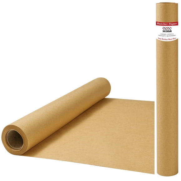 Rollo de papel butcher XKDOUS 44 cm x 9 m, papel marrón para ahumar