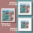 thumbnail image 4 of Marco de fotos Soniuong de madera maciza de 12 x 12 pulgadas, color blanco, 2 alfombrillas, 4 of 8