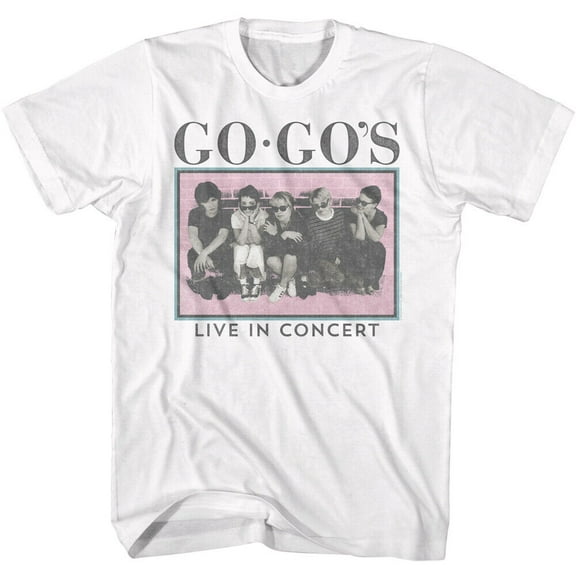 The Go-Go's T Shirt Music Band Live In Concert New White Licensed Rockers