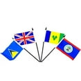 thumbnail image 2 of CARIBBEAN ISLANDS WORLD FLAG SET with BASE--20 Polyester 4"x6" Flags, One Flag for Each Country in the Caribbean, 4x6 Miniature Desk & Table Flags, Small Mini Stick Flags, 2 of 6
