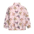 thumbnail image 5 of Uorisanigo Girls Half Zip Collar Sweatshirts Fall Trendy Butterfly Print Long Sleeve Pullover Crop Tops Oversized Kids Cropped Pullover Hoodies Drop Shoulder Jacket Outerwear, 5 of 7