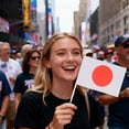 thumbnail image 4 of ERTZAE Japan Hand Held Flag,6pc flags on sticks,yard flags with pole,Hand Held Stick Flags for Patriotic,Parades Parties National Flags,small flag,flags outdoor decorations,sports event flags bulk, 4 of 5