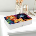 thumbnail image 6 of Cat PU Leather Earring Holder with Removable Compartment, Portable Necklace Organizer, Travel Organizer, Jewelry Display, 6 of 6