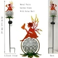 thumbnail image 3 of Solar Lights Fairy Ball Art Garden Stake, Pathway Stake Lighting Metal Angel Decor, Outdoor Decorative Lights Waterproof for Walkway, Yard, Lawn, Patio or Courtyard (Colorful change lights), 3 of 7