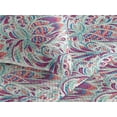 thumbnail image 3 of Ambesonne Abstract Boho Quilted Bedspread Set 3 Pcs, Vintage Leafy Motif, Queen, Almond Green Magenta, 3 of 4