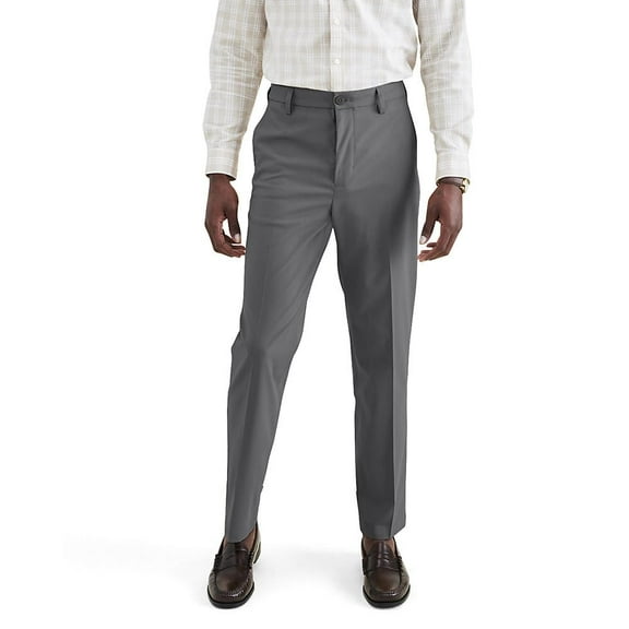 Dockers Men's Signature Go Straight Fit Khaki Smart 360 Tech Pants (Regular and Big & Tall), Car Park Grey, 40W x 30L
