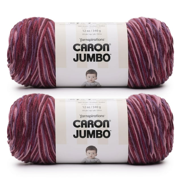 Hilo Caron Jumbo Pink Kiss Paquete de 2, 340g Acrílico Grosor Medio