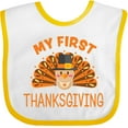 thumbnail image 3 of Inktastic Cute Turkey My 1st Thanksgiving Boys or Girls Baby Bib, 3 of 4
